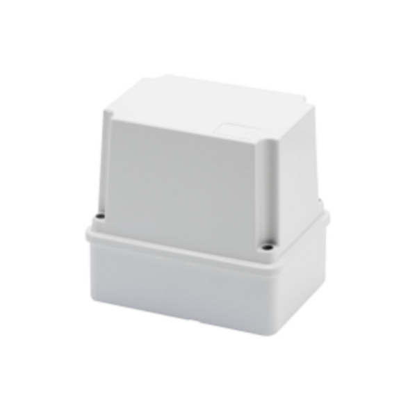 JUNCTION BOX WITH DEEP SCREWED LID - IP56 - INTERNAL DIMENSIONS 120X80X120 - SMOOTH WALLS - GWT960ºC - GREY RAL 7035 image 1