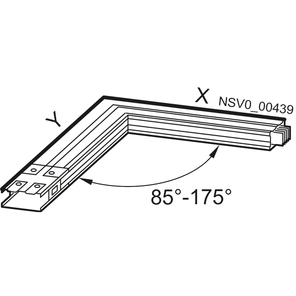 BD2C-1250-LL-Y*-G* angle left X=0.36(0.38) m / Y=0.36(0.38) m - 1.25 m 630 A - 1250 image 1