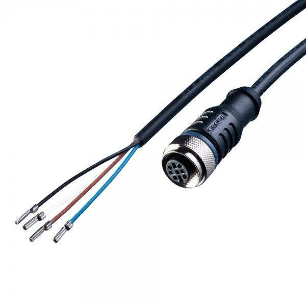 Sensor Kabel, 5m, PUR, M12 Sensorbuchse, 4-polig, A-kodiert/offene Leitungsenden, 24V DC image 1
