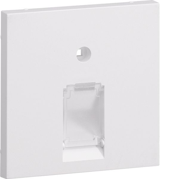 Central plate UAE 1-gang for frontplate 55 halogen free traffic white image 1