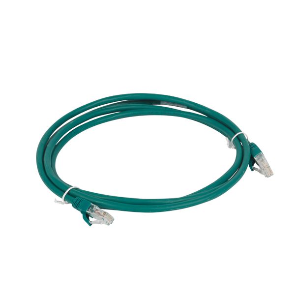 Patch cord RJ45 category 6A U/UTP unscreened LSZH green 2 meters image 2