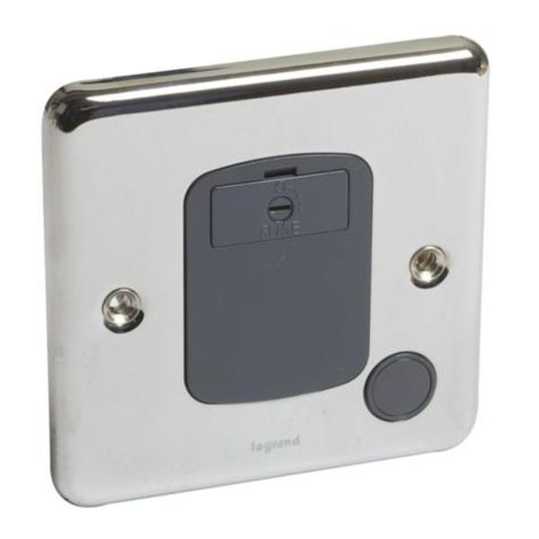 Synergy™ Authentic - Unswitched Fused Connection Unit with cord outlet - Polished Stainless steel image 1