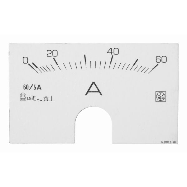 Scale-plate for modular amperemeter 60A/5A image 1