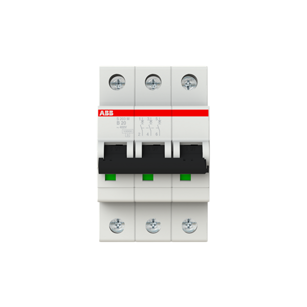 S203M-B20 Miniature Circuit Breaker - 3P - B - 20 A image 1