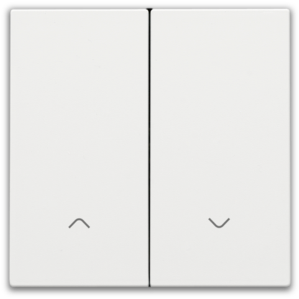 Finishing set for double electronic roll-down shutter switch, white co image 1