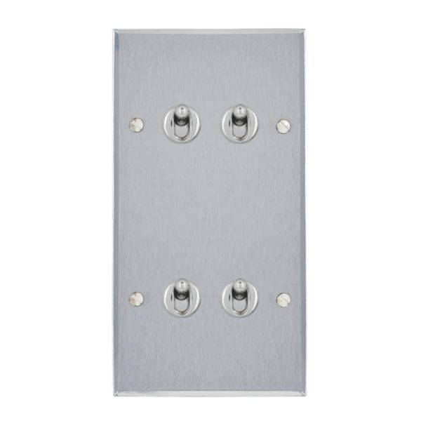 Art d'Arnould universe Memory four two-way or lever switch 10A - brushed steel image 1