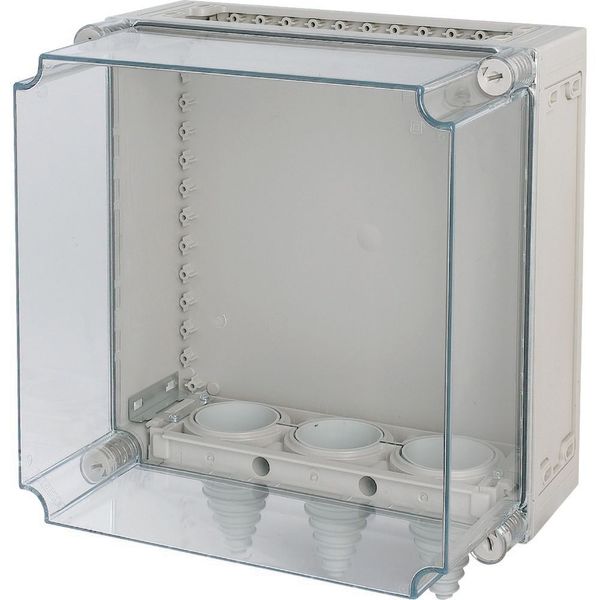 Panel enclosure, with gland plate and cable glands, HxWxD=375x375x275mm image 4