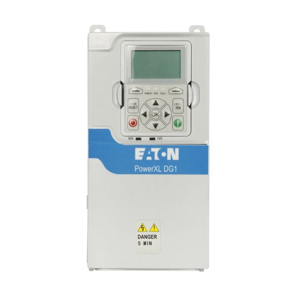 Variable frequency drive, 230 V AC, 3-phase, 3.7 A, 0.75 kW, IP20/NEMA0, Brake chopper image 1