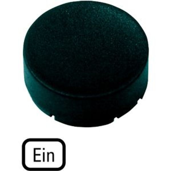 Button plate, raised black, ON image 4