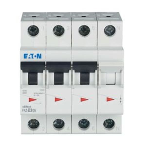 Miniature circuit breaker (MCB), 3 A, 3p+N, characteristic: D image 13