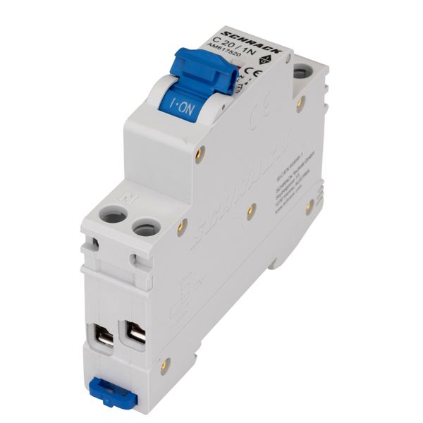 Miniature Circuit Breaker (MCB) AMPARO 6kA, C 20A, 1+N, 1MW image 6