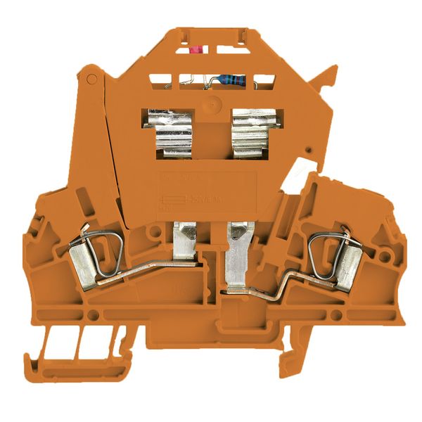 Fuse terminal, Tension-clamp connection, Fuse cartridge, with LED, for image 1