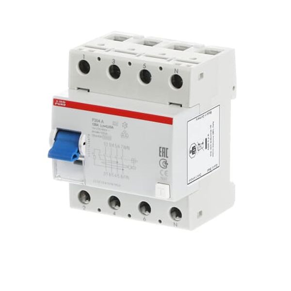 F204 A-25/0.1 Residual Current Circuit Breaker 4P A type 100 mA image 3
