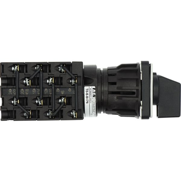 Step switches, T0, 20 A, centre mounting, 6 contact unit(s), Contacts: 12, 45 °, maintained, Without 0 (Off) position, 1-3, Design number 8476 image 41