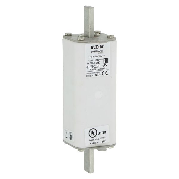 Fuse-link, high speed, 125 A, DC 1500 V, 1XL, 51 x 189 mm, gPV, IEC, UL, with indicator image 10