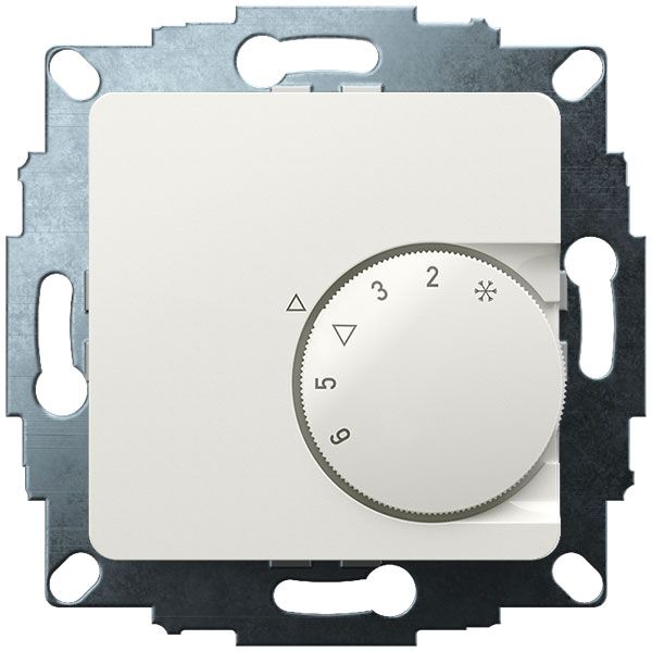 UP room controller, RAL9010 glossy 50x50, 5-30C, AC 230V, 1NC, 10 A, temperature reduction approx.4K image 2