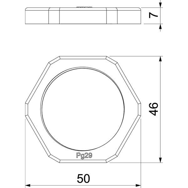 116 VDE PG29 PA Locknut  PG29 image 2