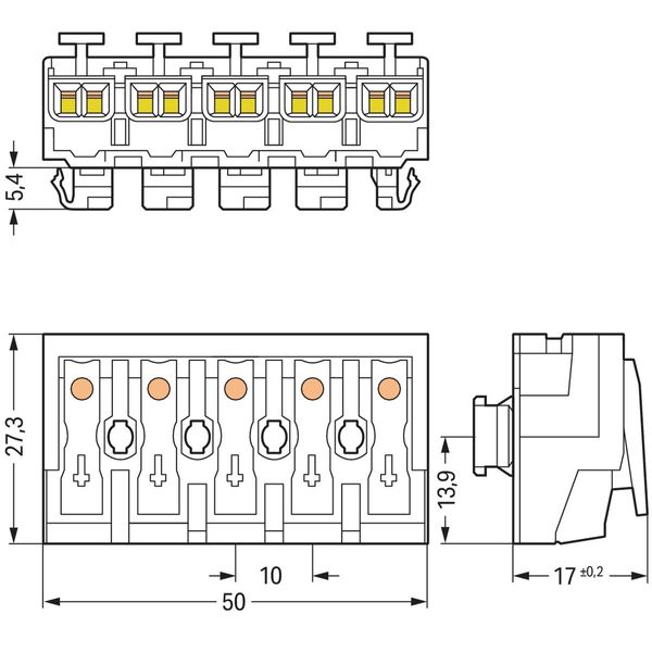 Lighting connector push-button, external for Linect® white image 4