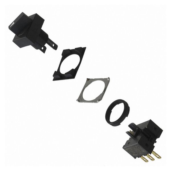 Knob-type selector switch, 16 mm mounting, non illuminated, rectangula image 1