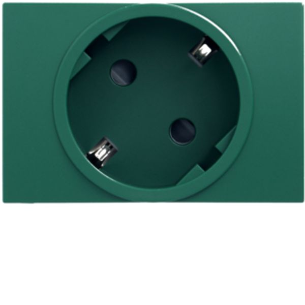 Systo Socket Schuko for trunking Green image 1