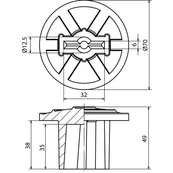 Identification PVC for terminal lugs Rd 10mm/Fl 30x3.5mm green/yellow image 2