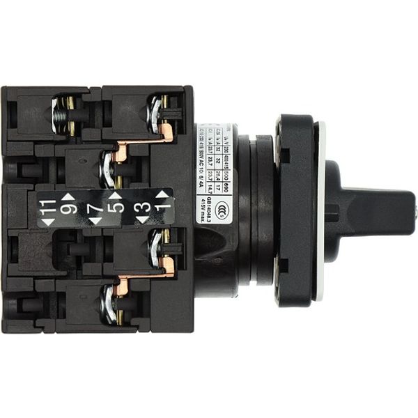 Reversing switches, T3, 32 A, flush mounting, 3 contact unit(s), Contacts: 5, 60 °, maintained, With 0 (Off) position, 1-0-2, Design number 8401 image 9