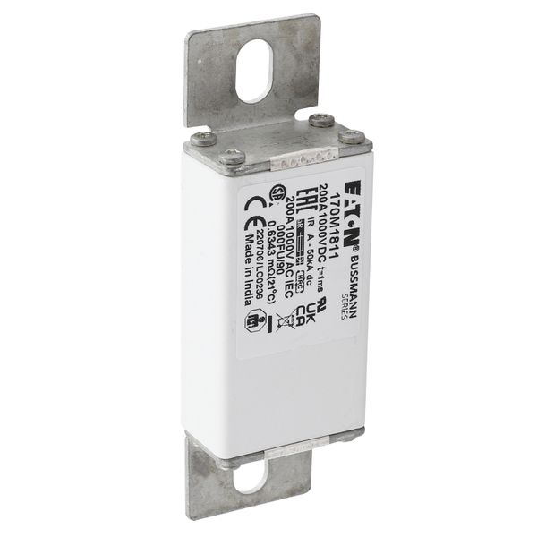 Fuse-link, high speed, 200 A, DC 1000 V, size 000, 24 x 36 x 115 mm, aR, IEC image 9