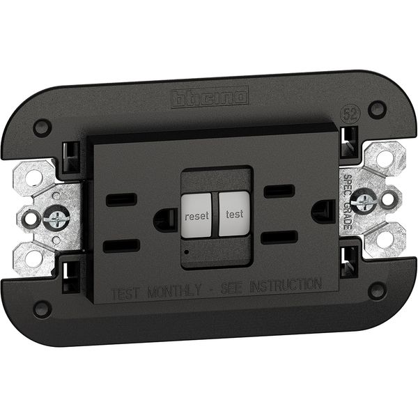 L.NOW - DUPLEX SOCKET GFC6 15A BLACK image 1