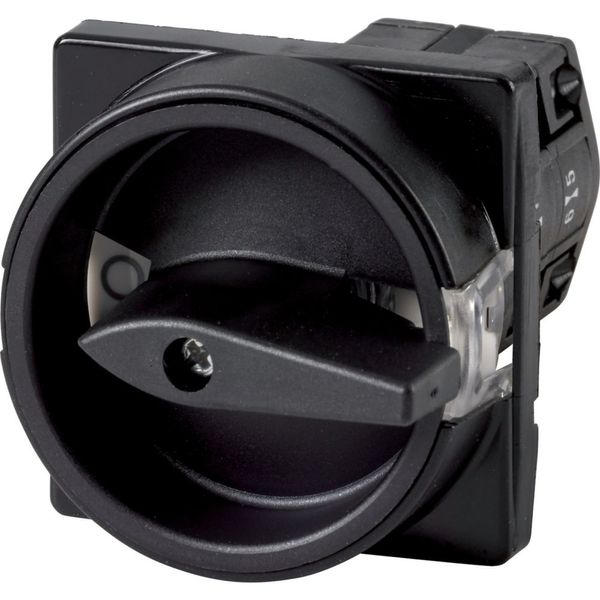 Control circuit switches, TM, 10 A, flush mounting, Contacts: 3, STOP function, With black rotary handle and locking ring, Lockable in the 0 (Off) pos image 3