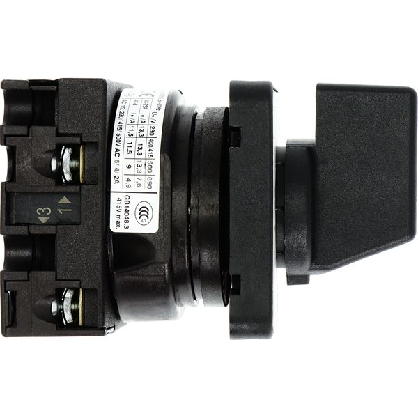 On-Off switch, T0, 20 A, flush mounting, 1 contact unit(s), 2 pole, with black thumb grip and front plate image 35