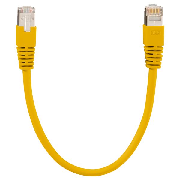 Patch cord, Cat.6A iso, 5 m yellow (similar RAL 1021) image 1