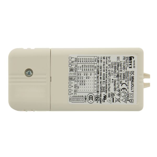 LED Power Supplies TC 15W/350mA,Push &1-10V dimmable,MM,IP20 image 1
