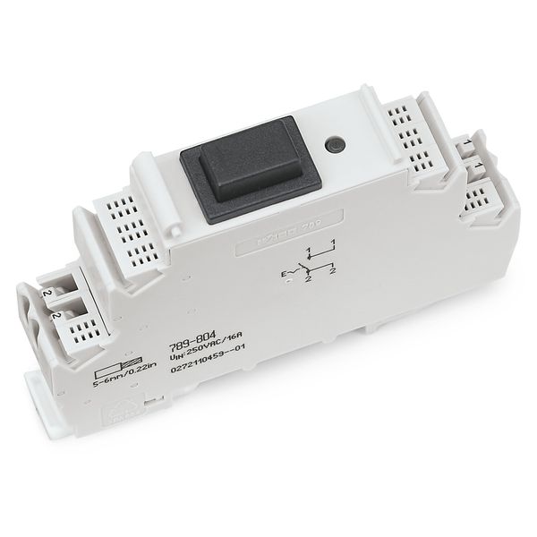 Switching module with latching pushbutton Switching voltage: 250 VAC image 1