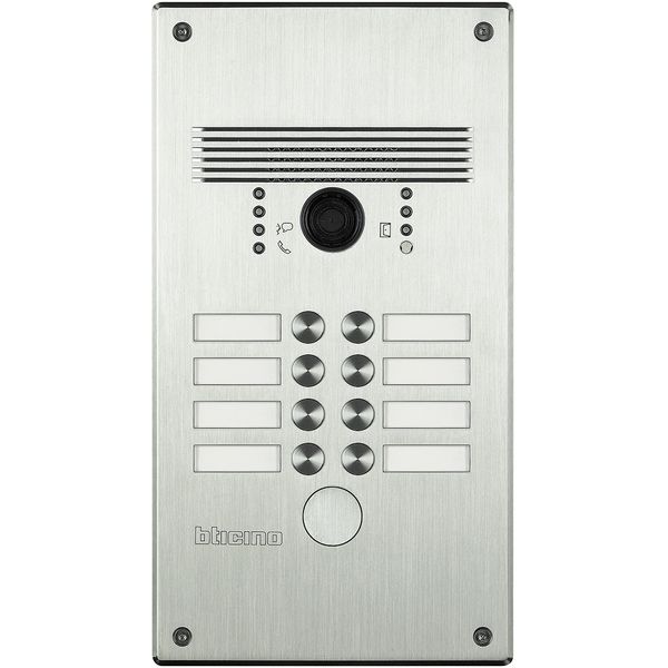 Monobloc vandal-resistant pushbutton panel Aluminium (8 calls) image 2