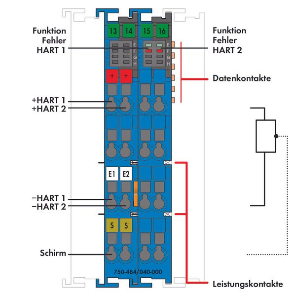 2-channel analog input 4 … 20 mA HART Intrinsically safe blue image 4