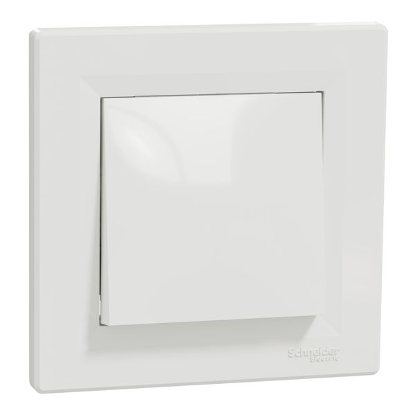 Asfora - 1pole 2way switch -10AX screwless. white image 1