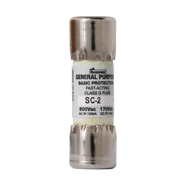 Fuse-link, low voltage, 2 A, AC 600 V, DC 170 V, 33.3 x 10.4 mm, G, UL, CSA, fast-acting image 4