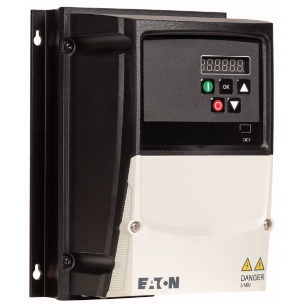 Variable frequency drive, 115 V AC, single-phase, 4.3 A, 0.75 kW, IP66/NEMA 4X, 7-digital display assembly, Additional PCB protection, UV resistant, F image 4