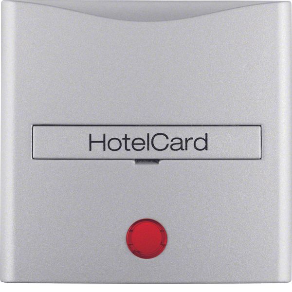 Centre plate imprint f. push-button f. hotel card, redlens, B.7, al. m image 1