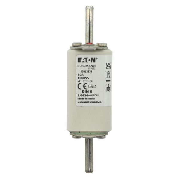 Fuse-link, high speed, 40 A, AC 1000 V, DIN 0, 35 x 60 x 125 mm, aR, DIN, IEC, single indicator image 16