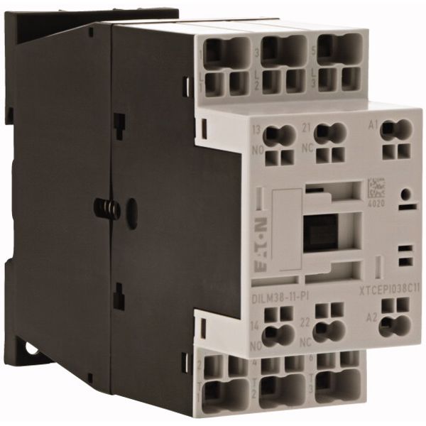 Contactor, 3 pole, 380 V 400 V 18.5 kW, 1 N/O, 1 NC, RDC 24: 24 - 27 V DC, DC operation, Push in terminals image 3