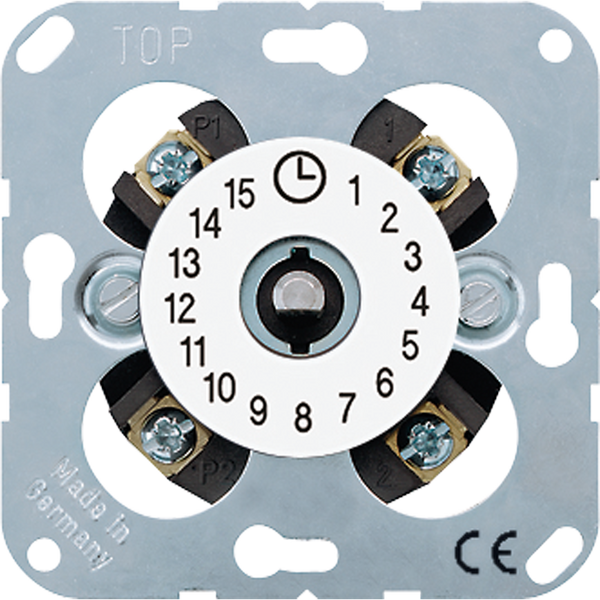 Timer switch insert 2-pole, 1-way 11015WW image 1