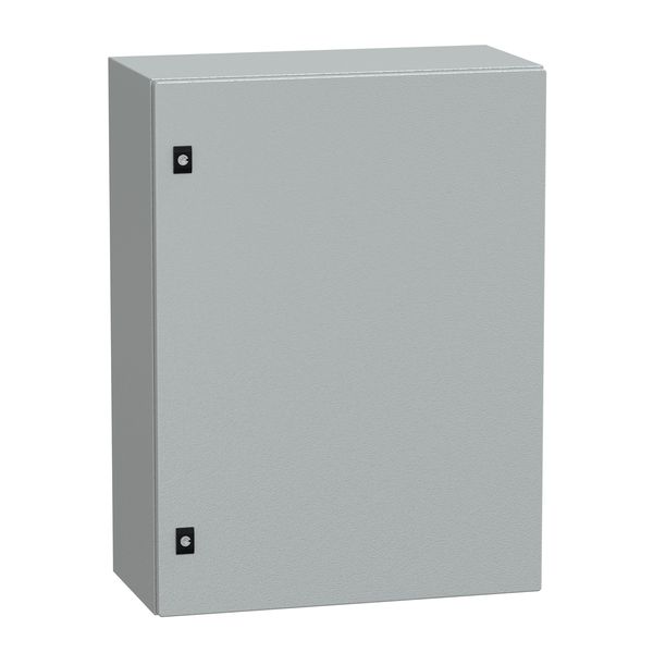 Spacial CRN plain door with mount.plate. H800xW600xD300 IP66 IK10 RAL7035.. image 1