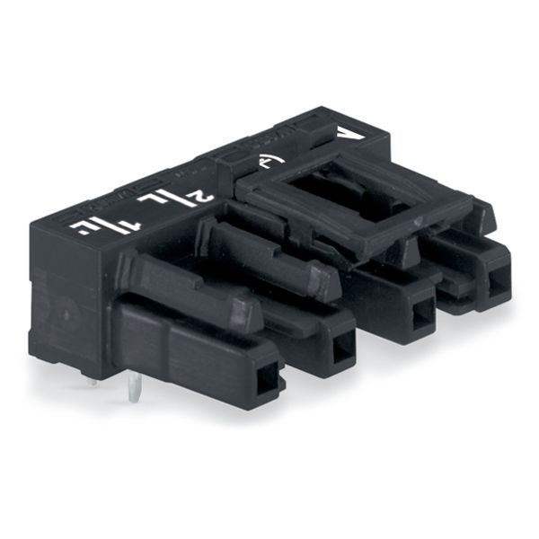 Socket for PCBs angled 4-pole black image 2