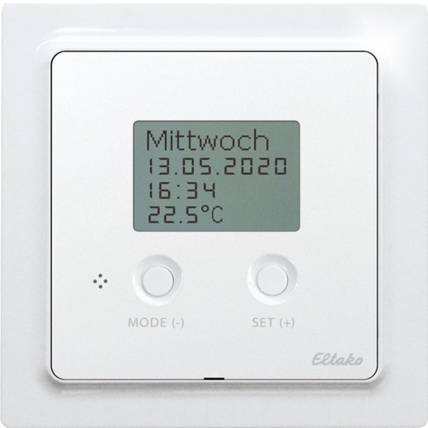 Wireless temperature controller Air+Floor in E-Design55, polar white glossy image 1