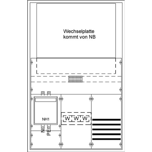 KS4218 Measurement and metering transformer cabinet, Field width: 3, Rows: 0, 1250 mm x 800 mm x 215 mm, Isolated (Class II), IP31 image 5