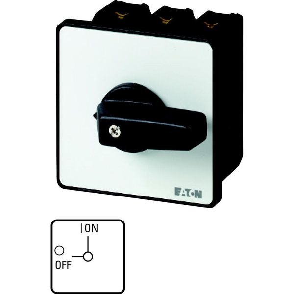 On-Off switch, P3, 63 A, flush mounting, 3 pole, with black thumb grip and front plate image 2