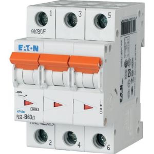 Miniature circuit breaker (MCB), 63 A, 3p, characteristic: C image 5