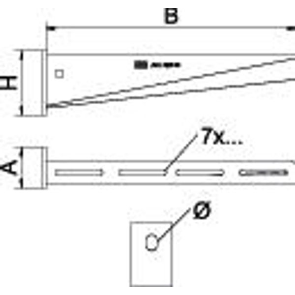 AW 30 11 A2 Wall and support bracket with welded head plate B110mm image 2