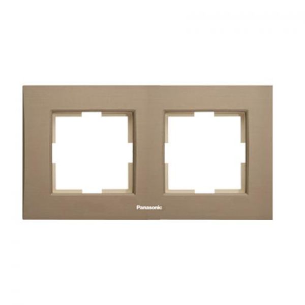 Karre Plus Accessory Aluminium - Bronze Two Gang Frame image 1